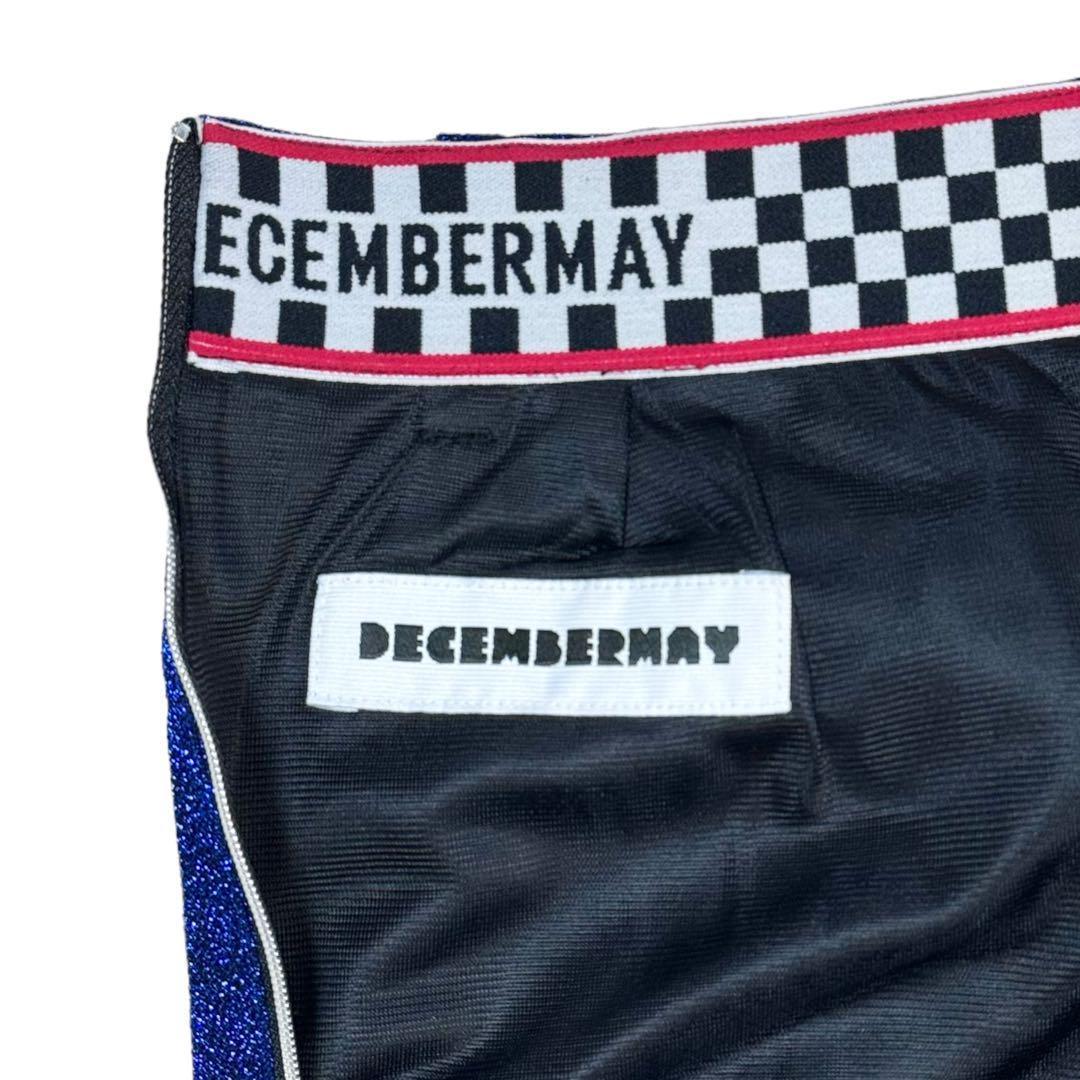 サイズF≒62〜80cm★DECEMBERMAY★ロゴ入りミニスカート B866