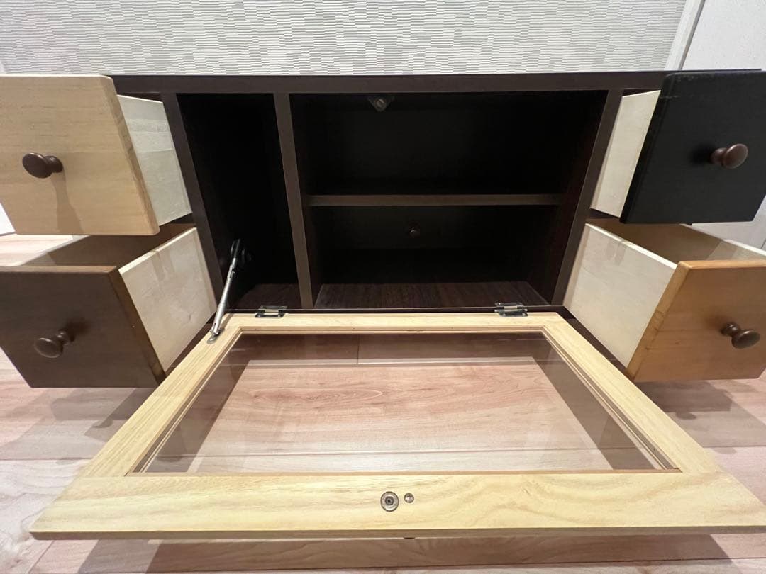 ニトリ テレビボード 天然木 クオーレBR