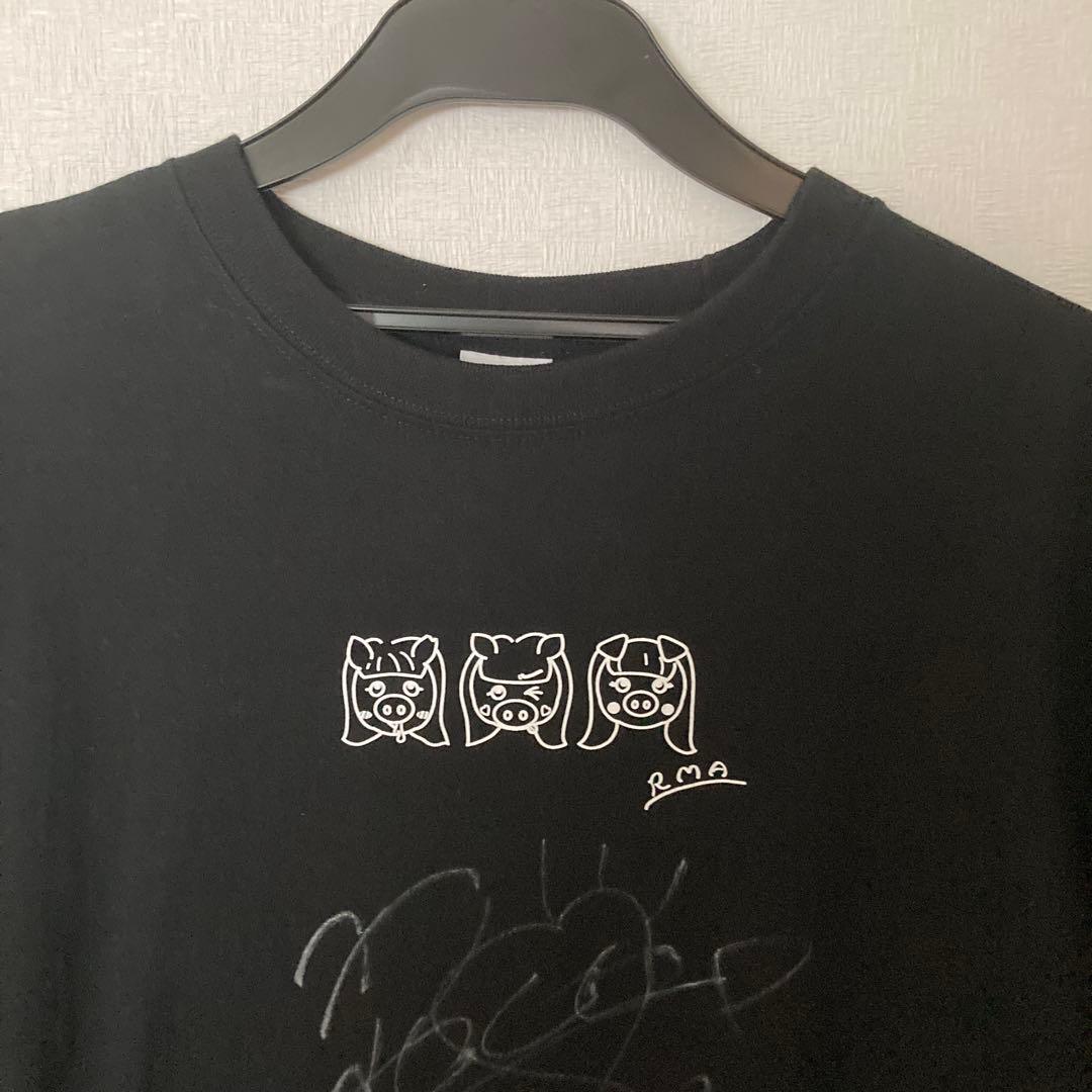 ろこまこあこ　直筆サイン入り　Tシャツ　Mサイズ　黒