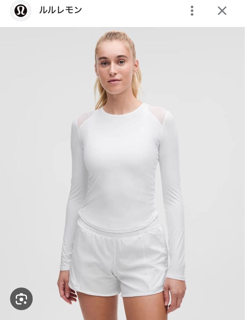 Lululemon 長袖 ヨガウェア サイズ2 ホワイト
