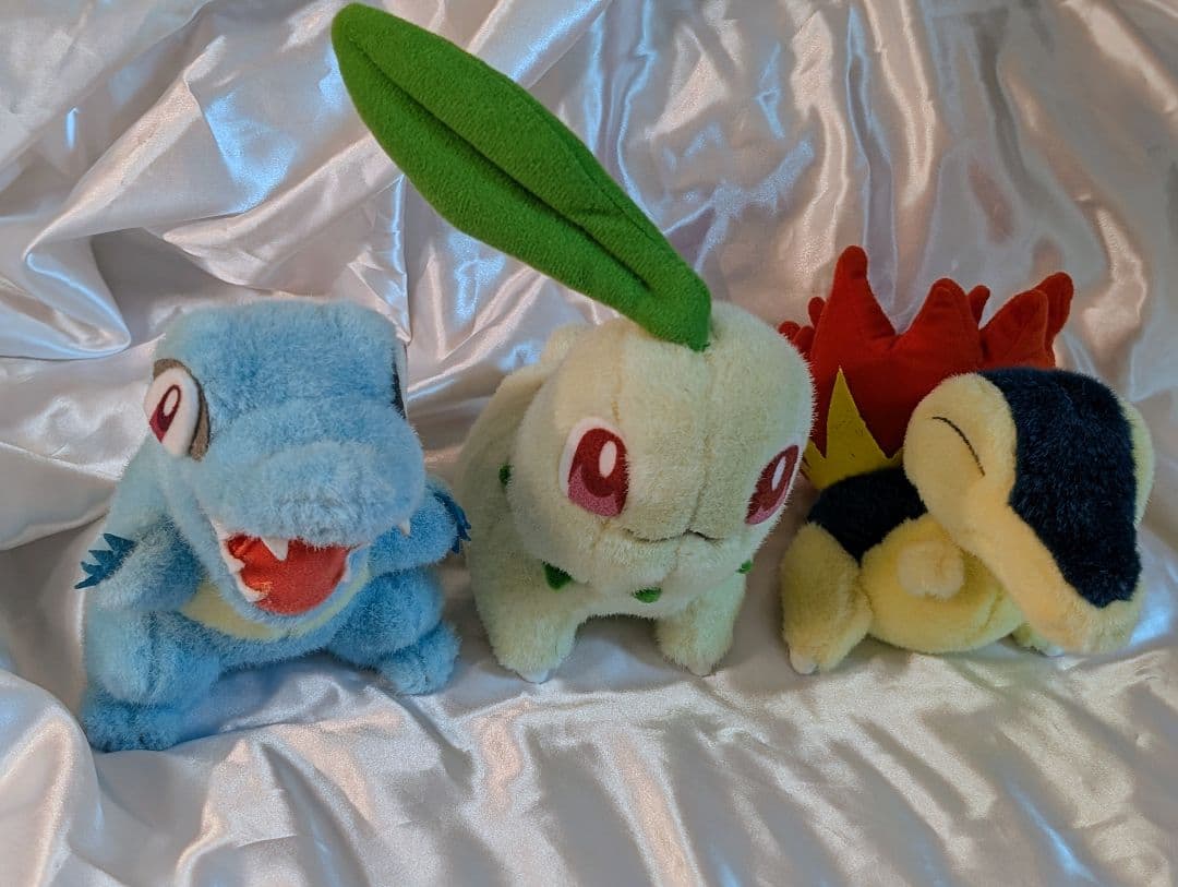 ポケモン　ぬいぐるみ　TOMY ワニノコ　チコリータ　ヒノアラシ　レトロ　初期