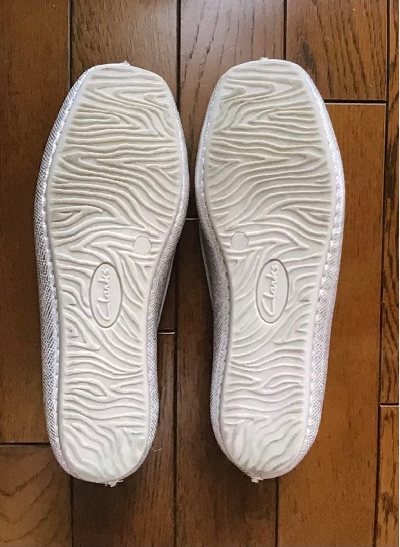 Clarks クラークス　バレーシューズ　シルバー　22、5 美品