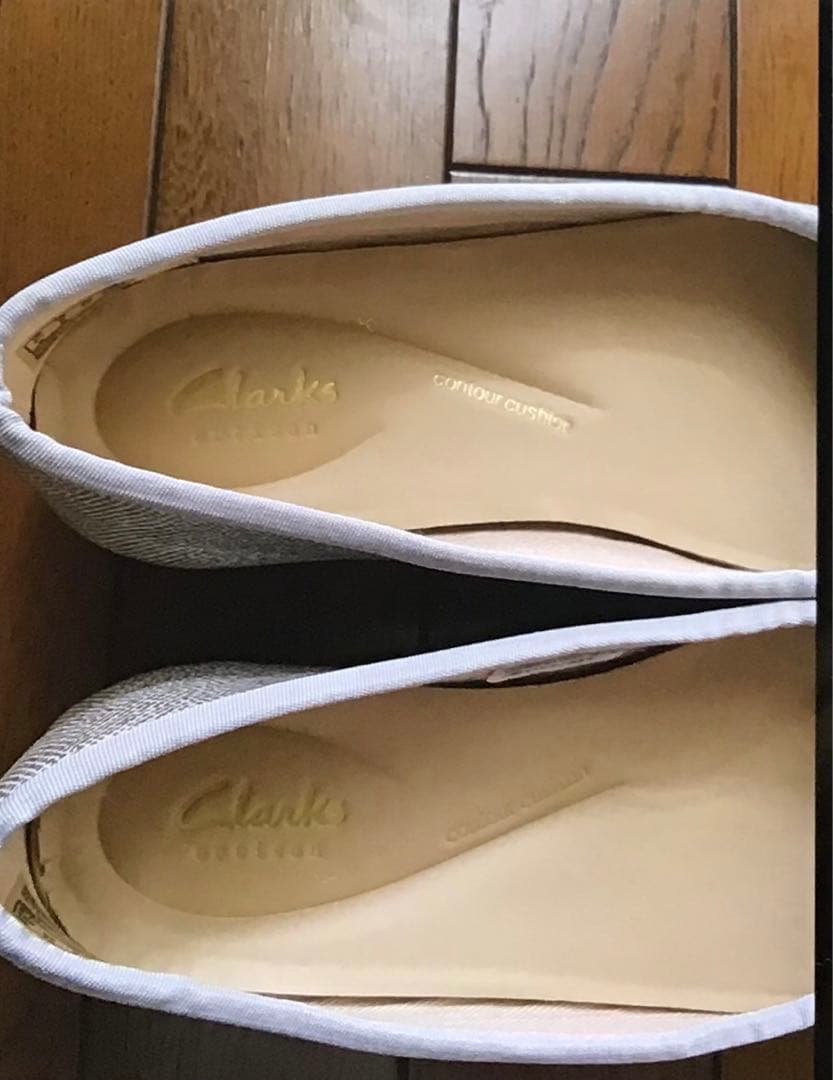 Clarks クラークス　バレーシューズ　シルバー　22、5 美品