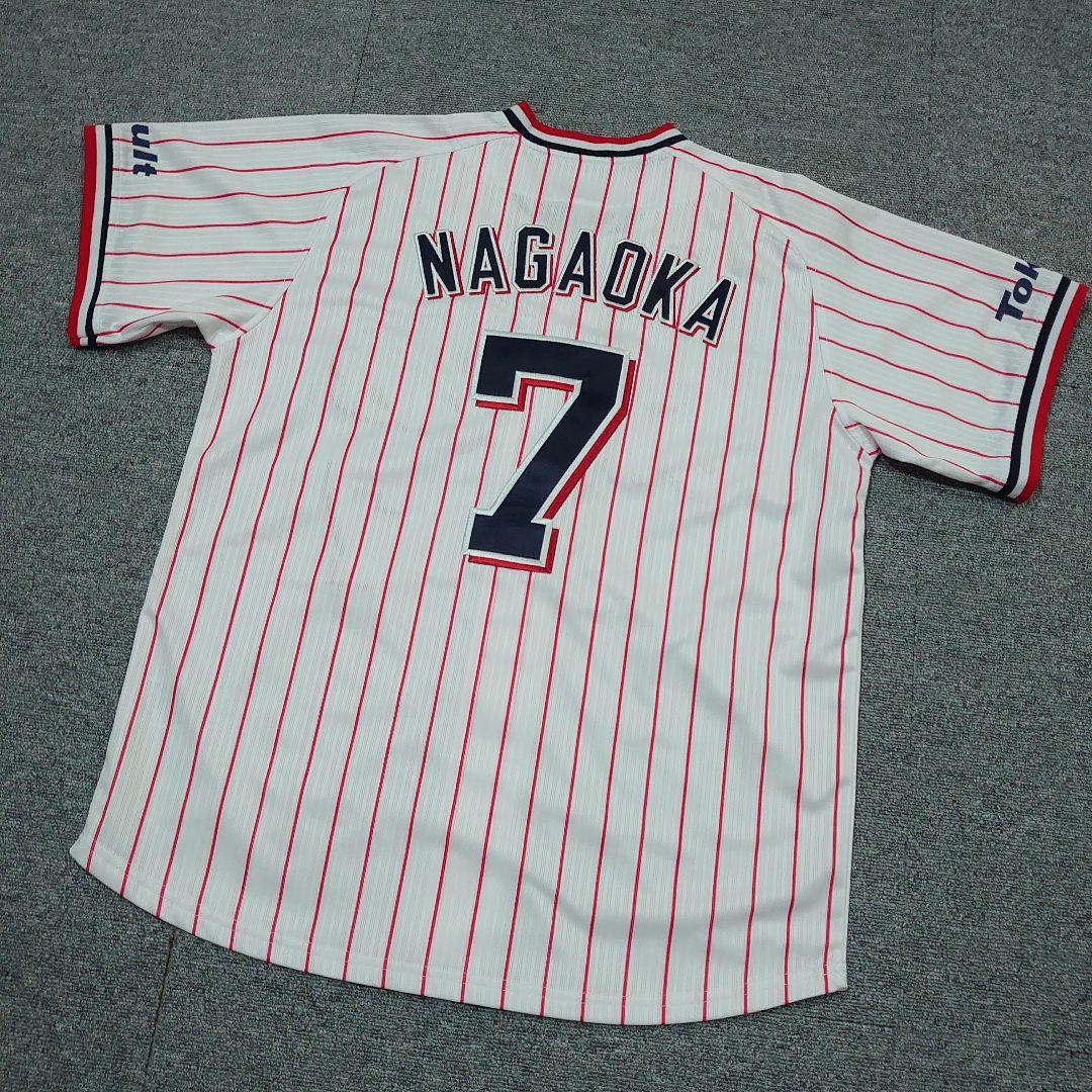 【美品】東京ヤクルトスワローズ 長岡 レプリカユニフォーム ホーム Мサイズ