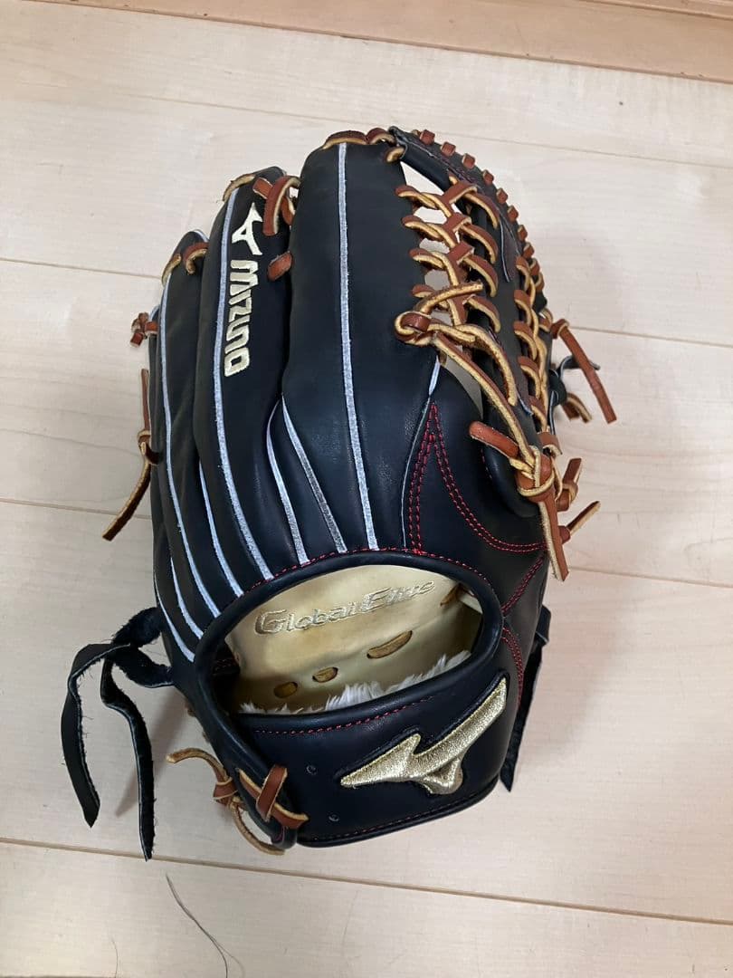 り*ら様 MIZUNO 軟式グローブ 外野手用 ヌートバーモデル ブラック/ブラ