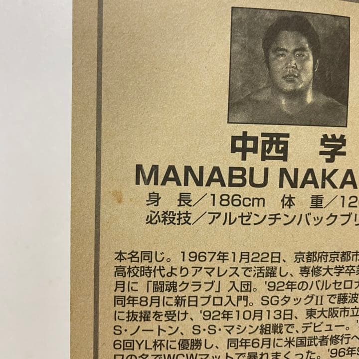 プロレスフィギュア　中西学