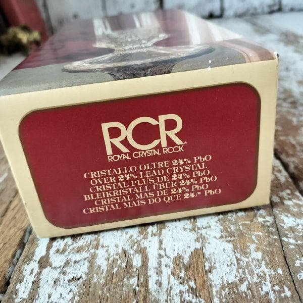イタリア ヴィンテージ未使用 ロイヤルクリスタルロック RCR社 フラワーベース