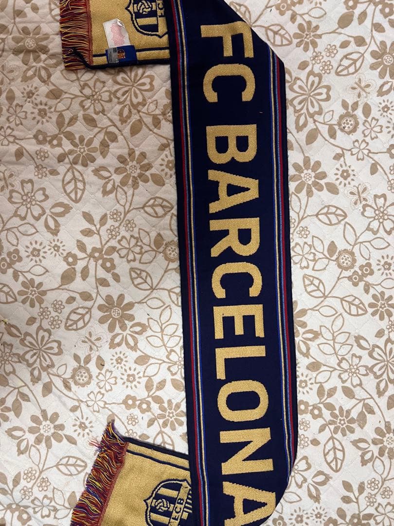 FCバルセロナ 応援スカーフ クンデのサイン入り