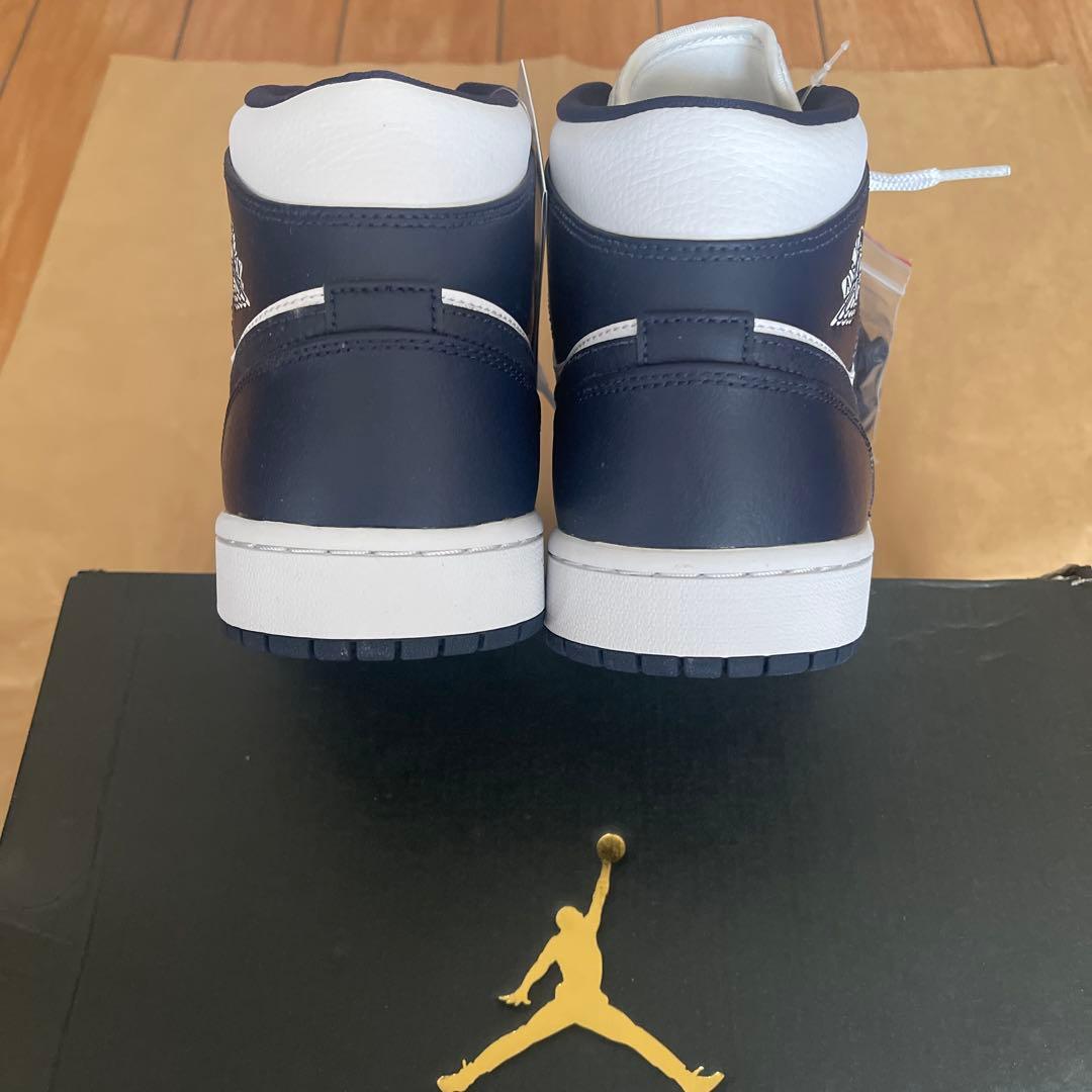 未使用品　Air Jordan ハイカットシューズ ネイビー/ホワイト