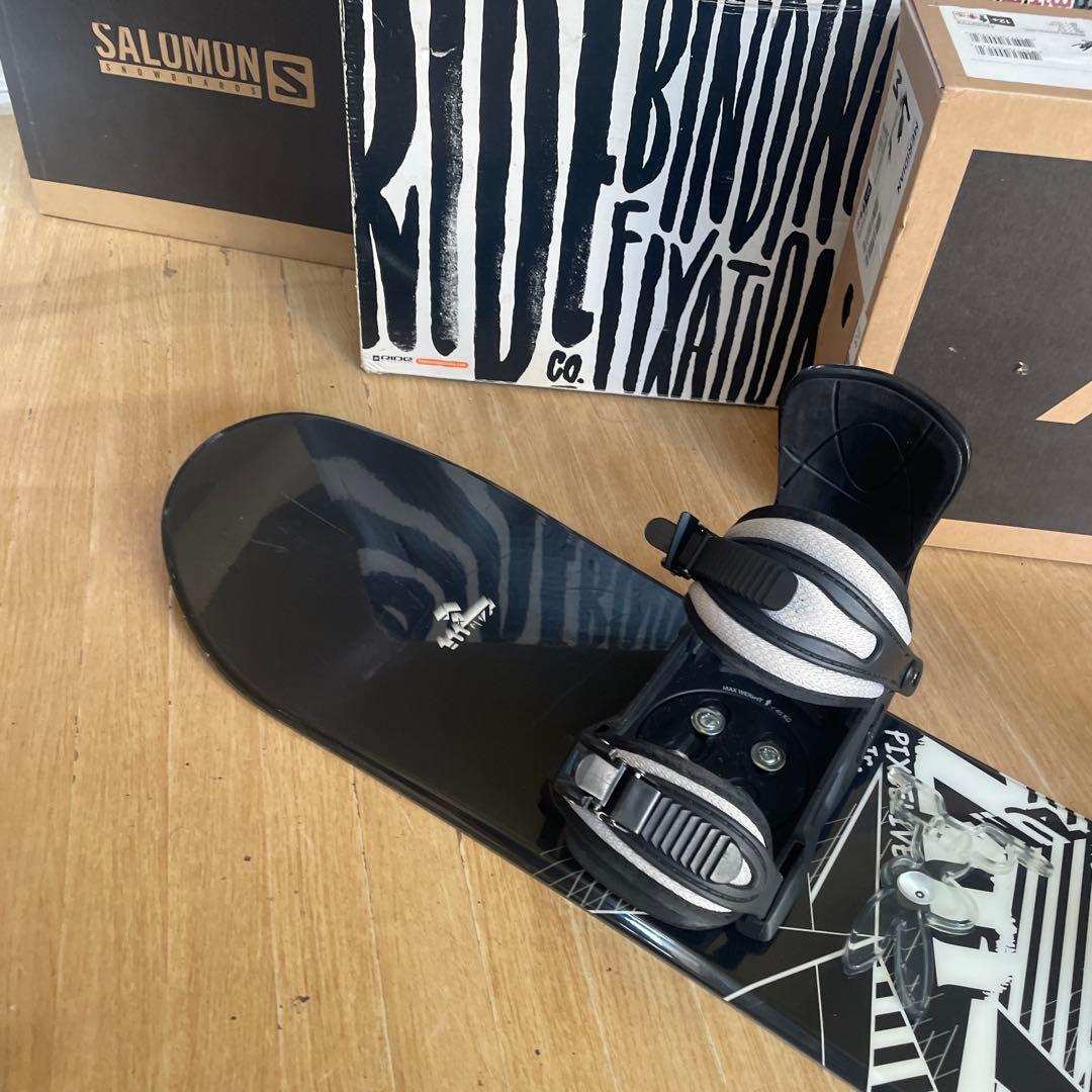 ZUMA×SALOMON　キッズスノーボードセット　バインディング付4点セット