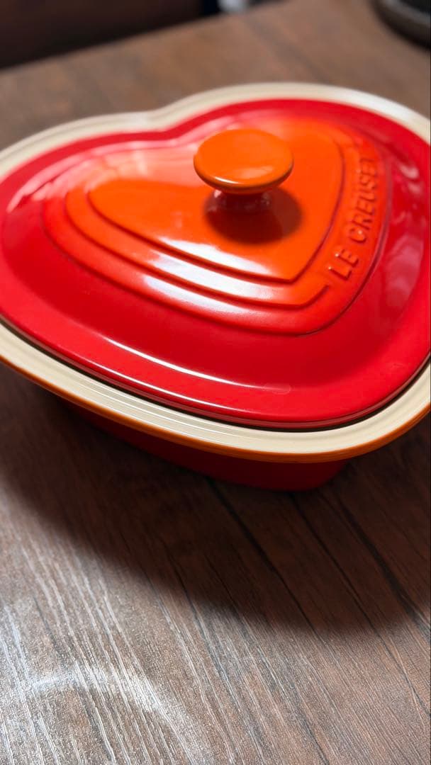 LE CREUSET ル・クルーゼ ハート型 両手鍋 24cm FLAME