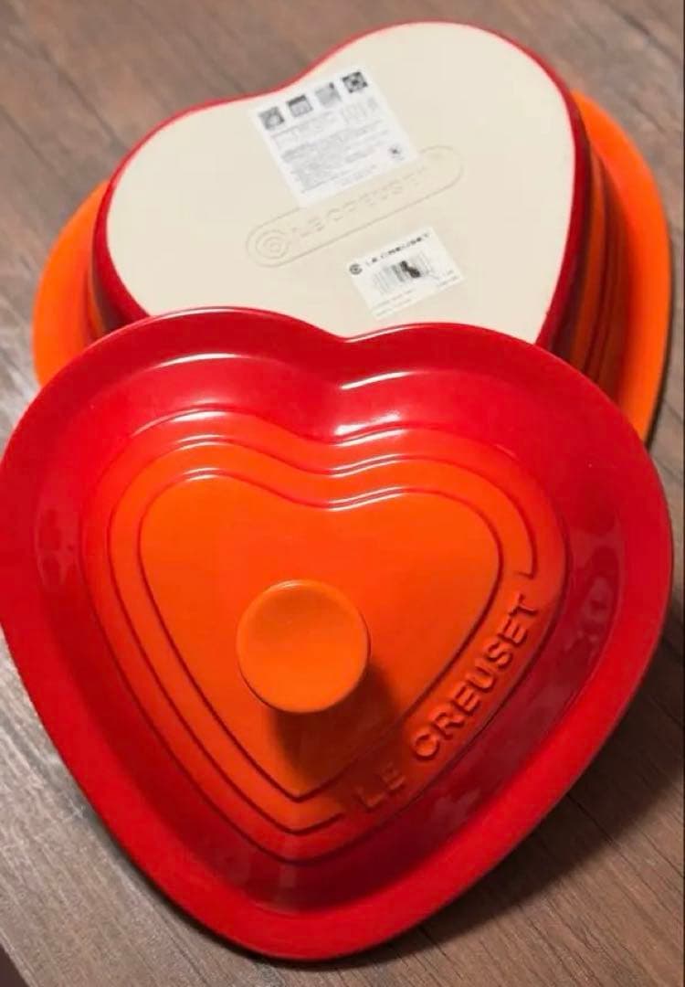 LE CREUSET ル・クルーゼ ハート型 両手鍋 24cm FLAME