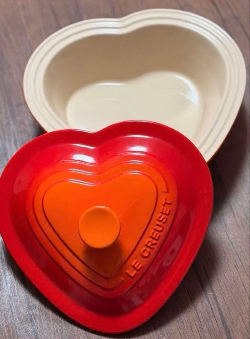 LE CREUSET ル・クルーゼ ハート型 両手鍋 24cm FLAME