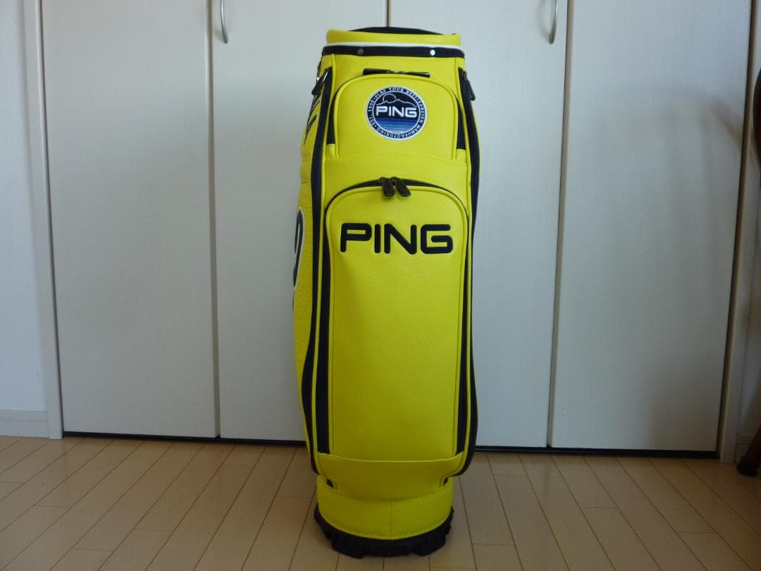 PINGピン２０２５年モデル完売品９.５型４分割イエローキャディバッグ