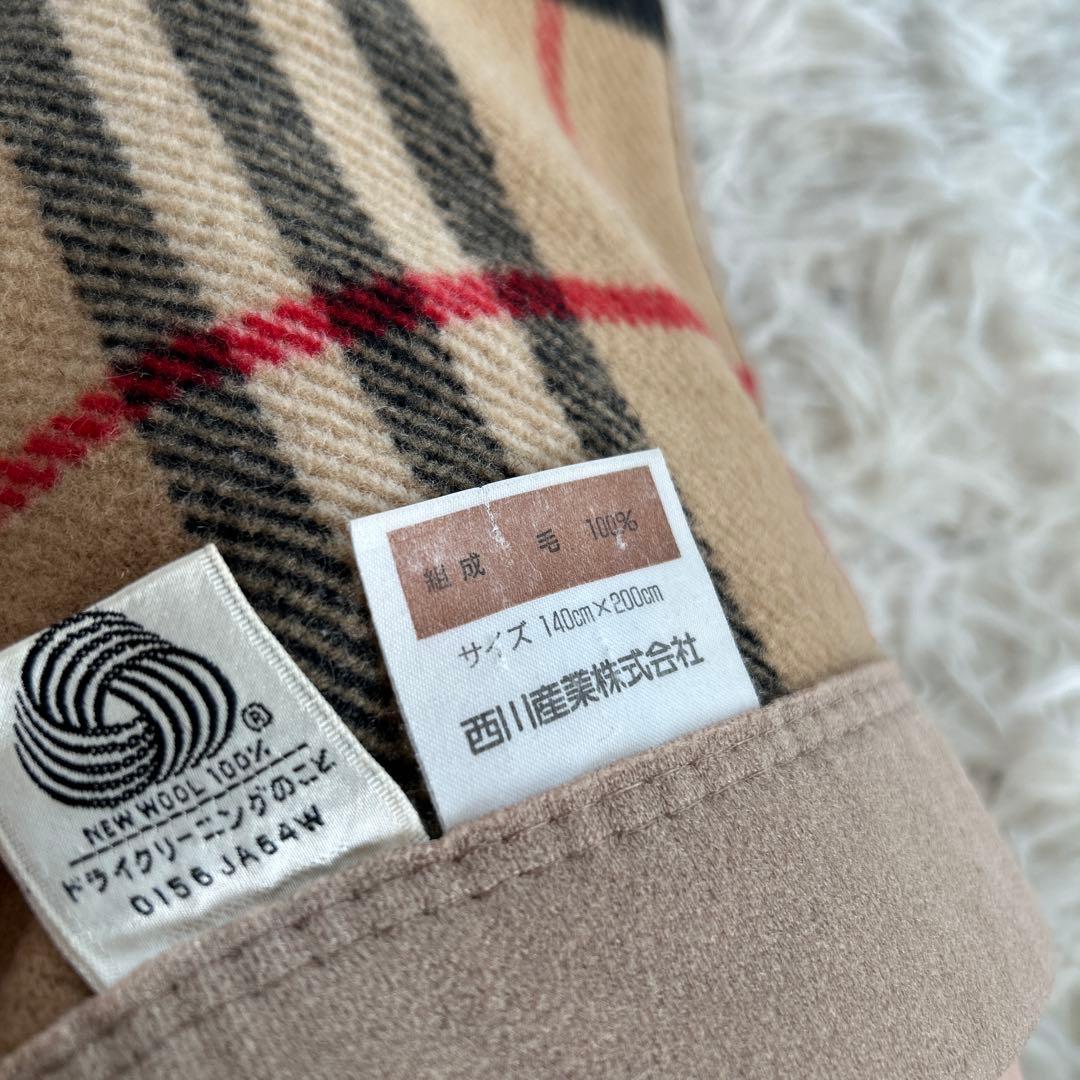 Burberrys バーバリー ブランケット 毛布 ウール 西川産業