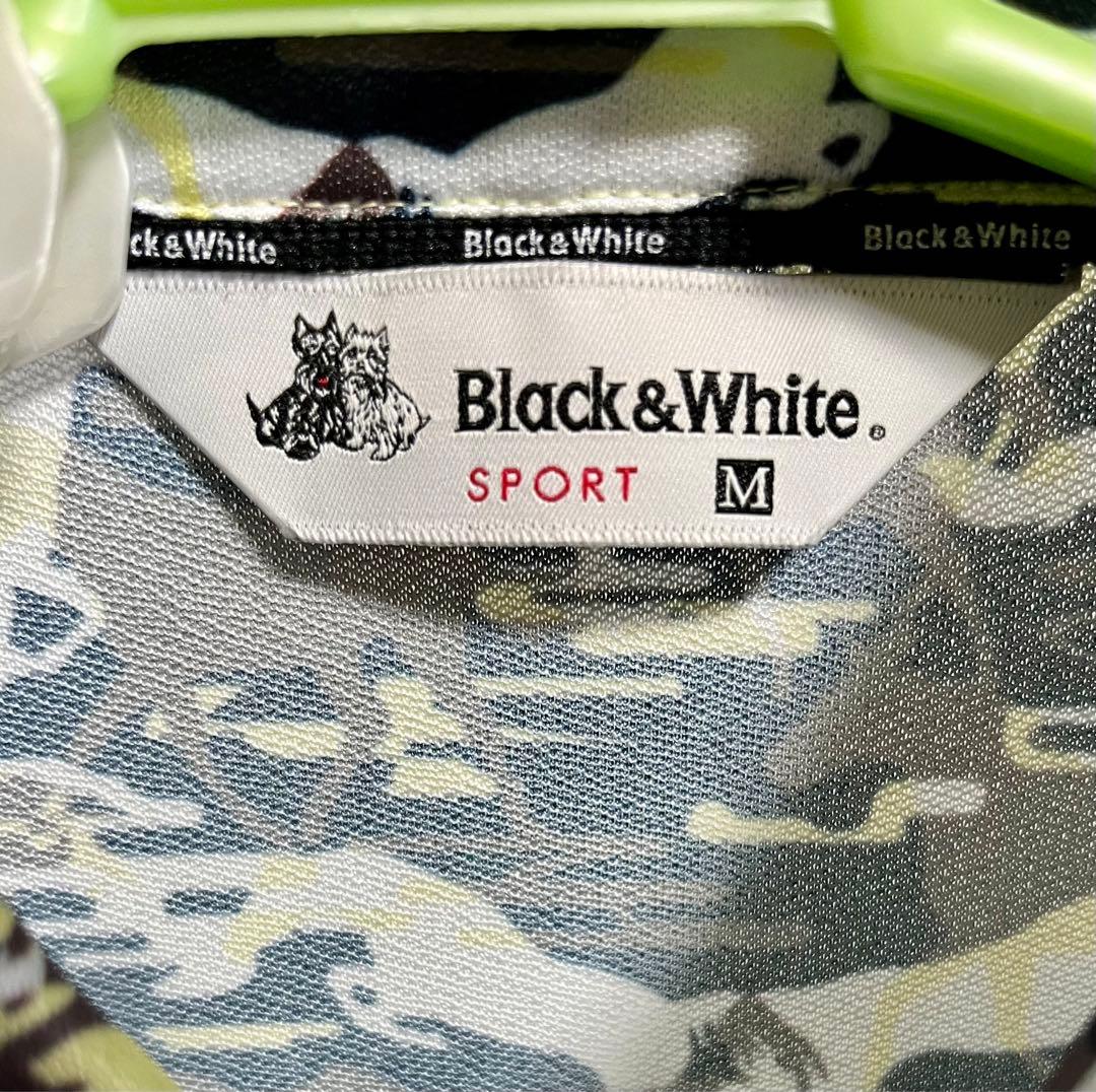 ブラック＆ホワイトメンズ半袖ポロシャツ