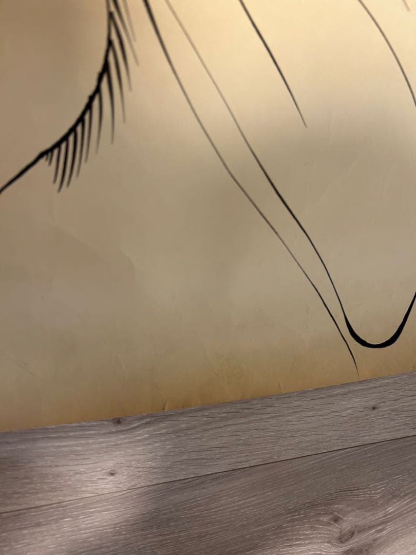 抽象線画版画作品　昭和レトロ　アート　ポップ　サイケ