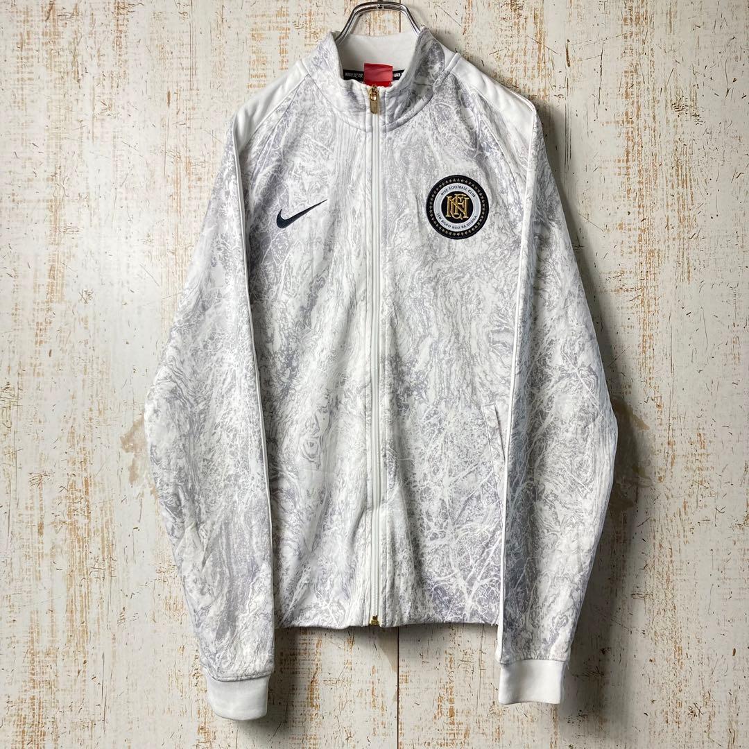 ナイキFC サッカー ジャージ レアデザイン ホワイト アメリカ古着US古着
