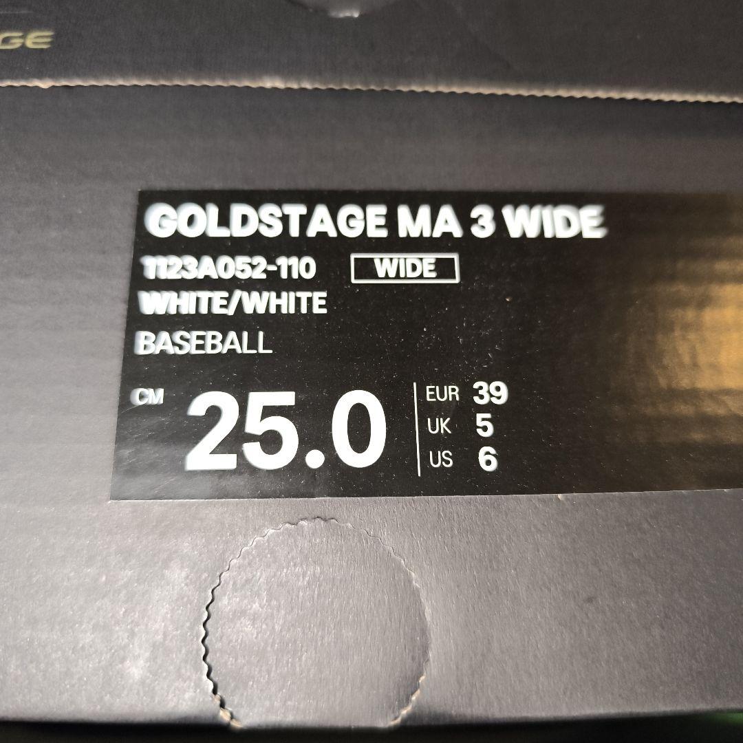 アシックス 野球スパイク GOLDSTAGE MA 3 WIDE 25.0cm