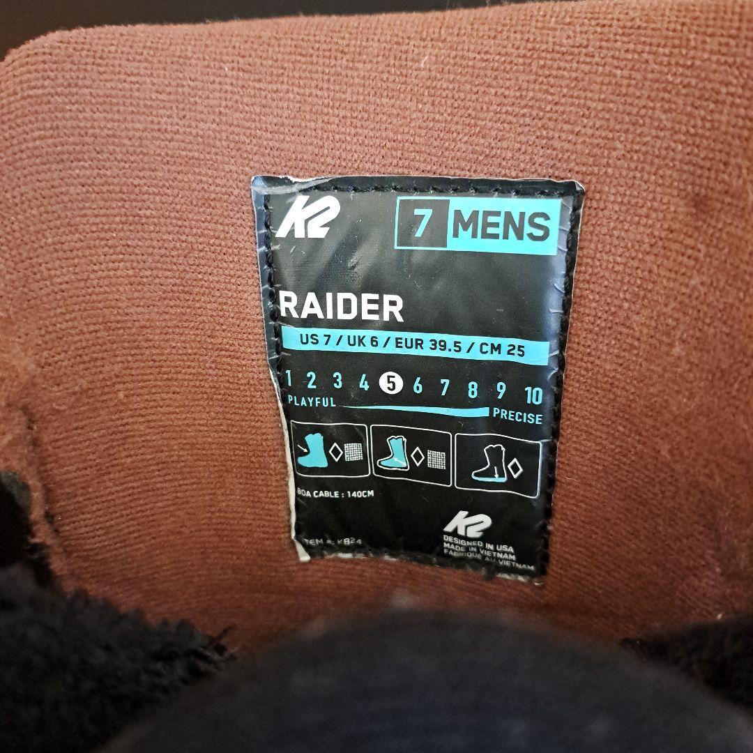 スノーボード ブーツ【K2 RAIDER】25cm