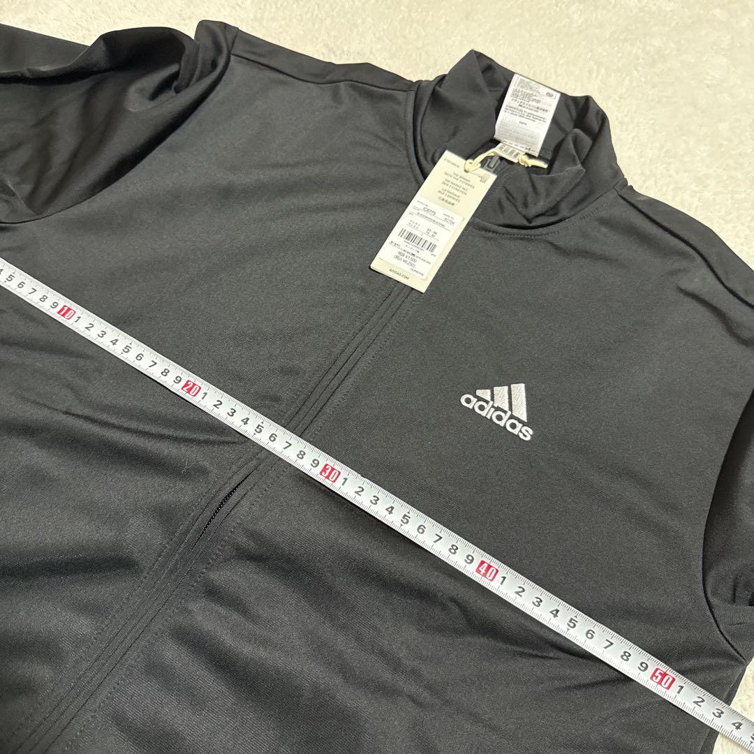 新品adidasメンズパンツロゴ　ジャージ上下セット黒Lサイズ長袖スポーツウェア