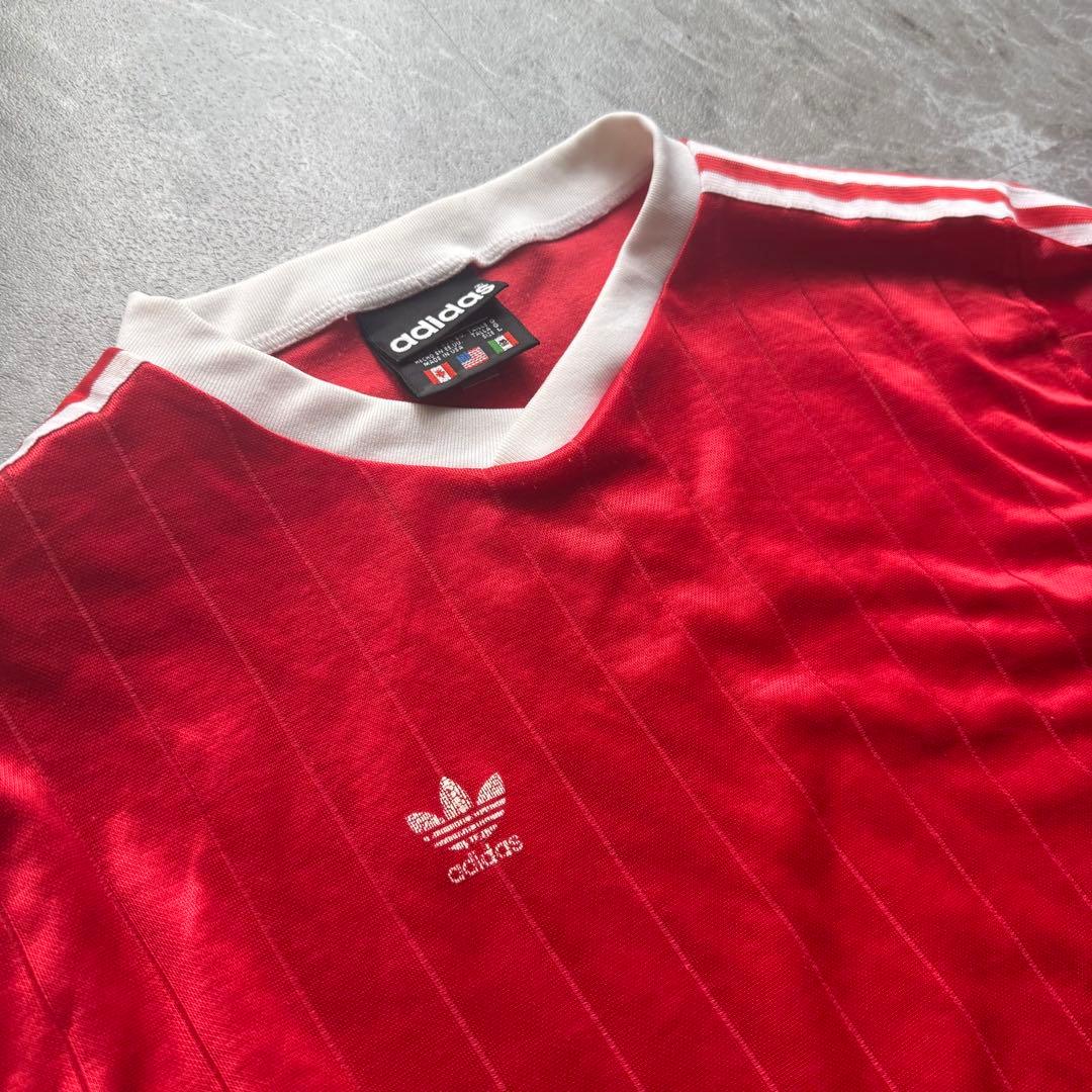 usa製　old adidas ゲームシャツ　ストライプ　長袖　オリジナルス