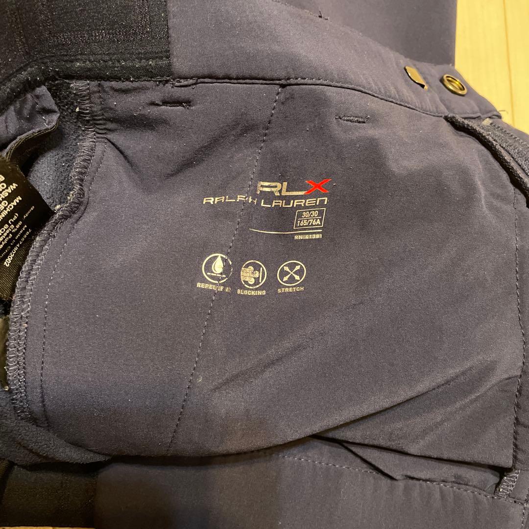 RLX ゴルフ 裏起毛ストレッチゴルフパンツ 30 ネイビー 春秋冬用