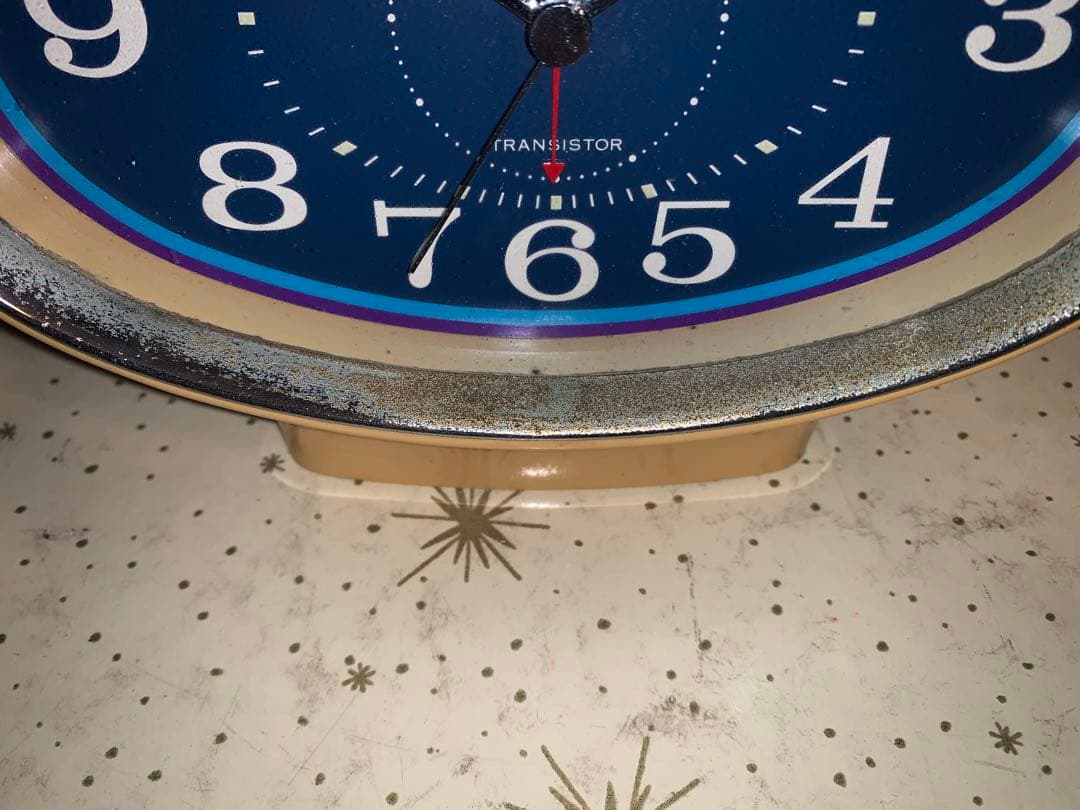 昭和レトロ　動作品　SEIKO セイコー　電池式　置時計　スペースエイジ