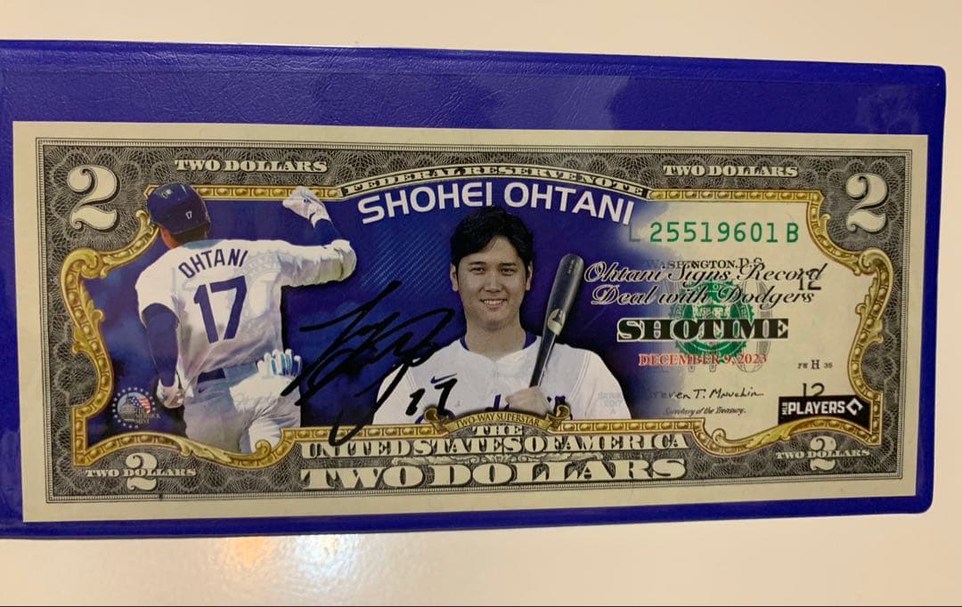 アメリカ限定　大谷翔平 ドジャース　2ドル紙幣