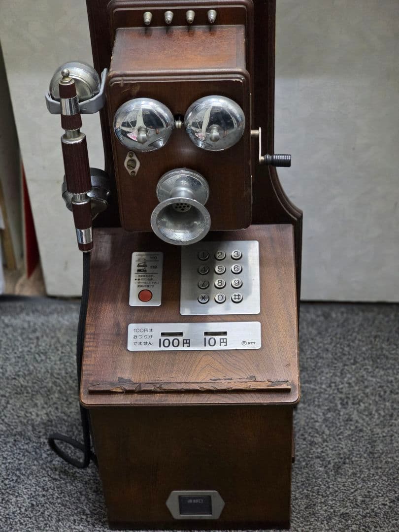 【希少/1992年製】NTT クラシックピンクTEL P88-0181-1 木製