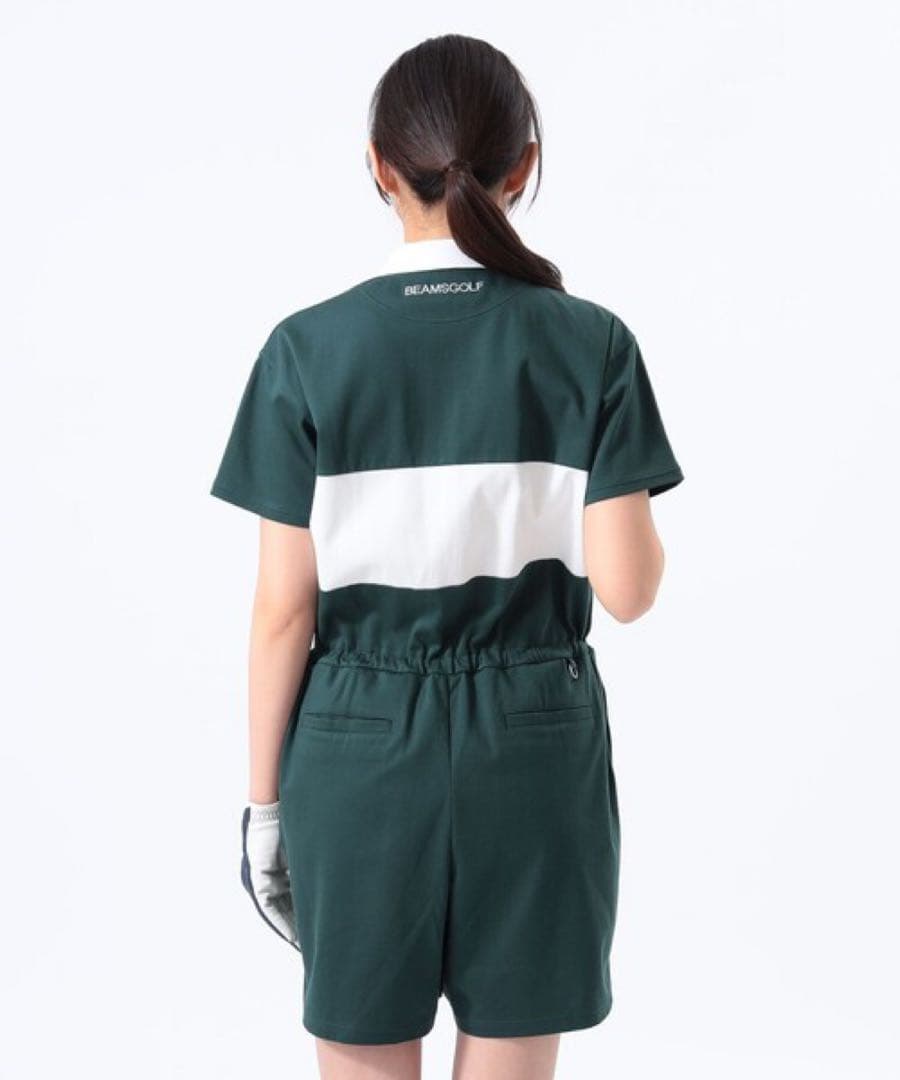 BEAMS GOLF ラーガーシャツ オールインワン グリーン M
