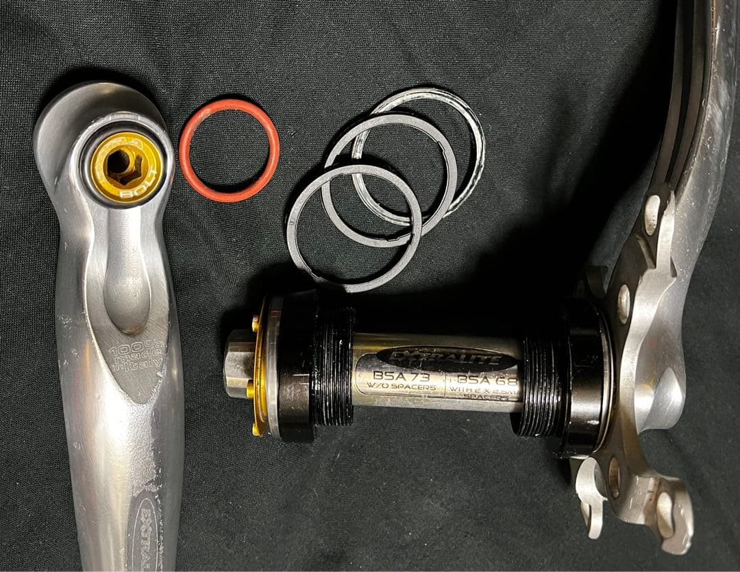 貴重 Extralite社 E-Bones 軽量クランク 生産終了 小径車等に