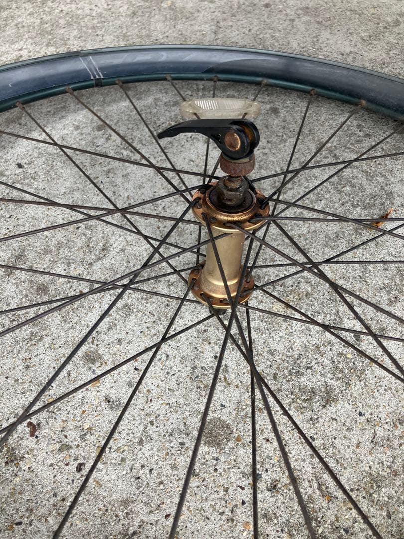 カノーバー自転車ホイール スプロケット付き フレンチバルブ サドル