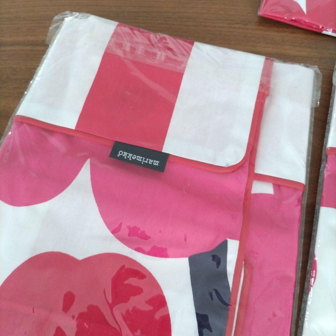 marimekko 花柄座ぶとんカバー 55×59cm　西川　赤　セット