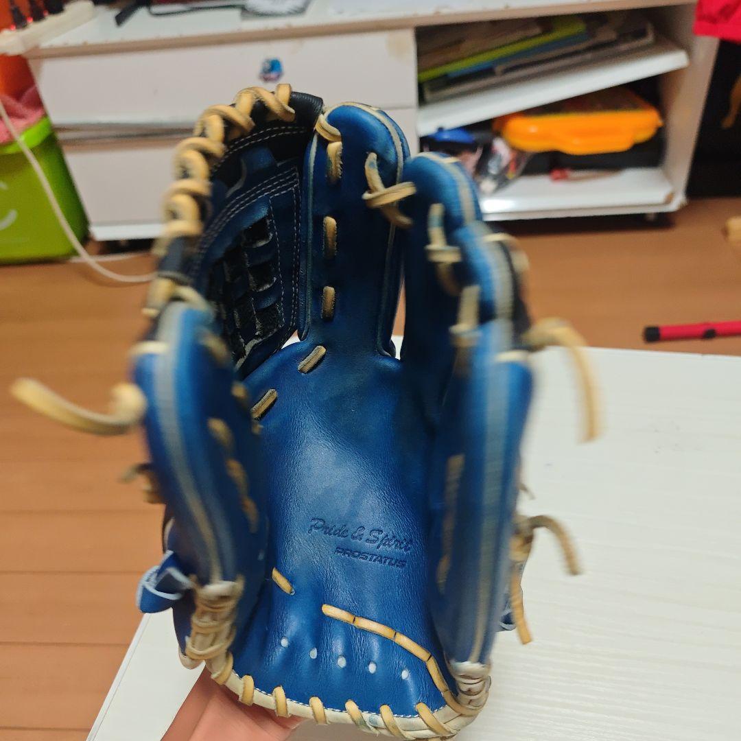 ZETT 軟式グローブ 青 プロステイタス 源田モデル