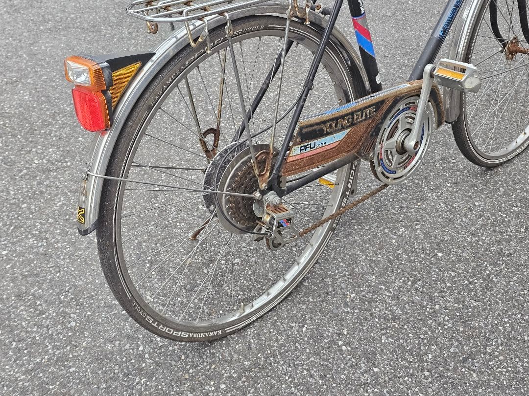 カワムラヤングエリート26インチ　スーパーカー自転車　フラッシャー自転車　現状