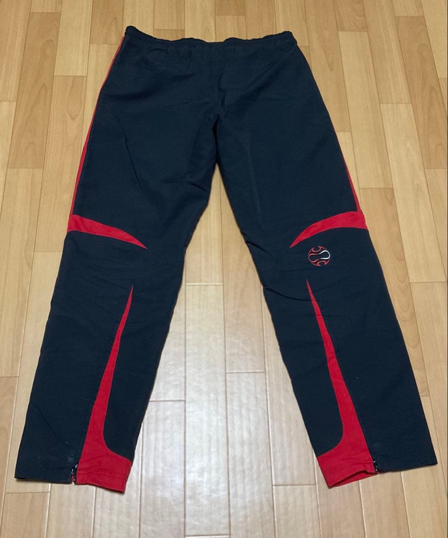 ACミラン adidas ジャージ上下(黒・赤)サイズL