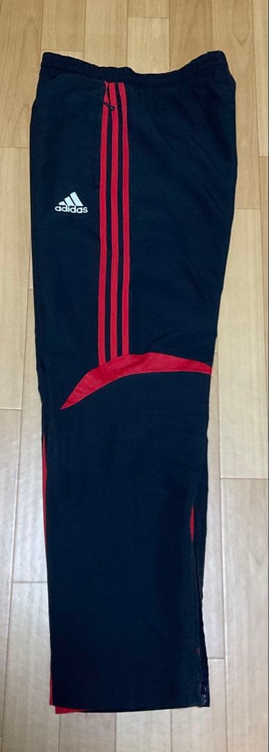 ACミラン adidas ジャージ上下(黒・赤)サイズL