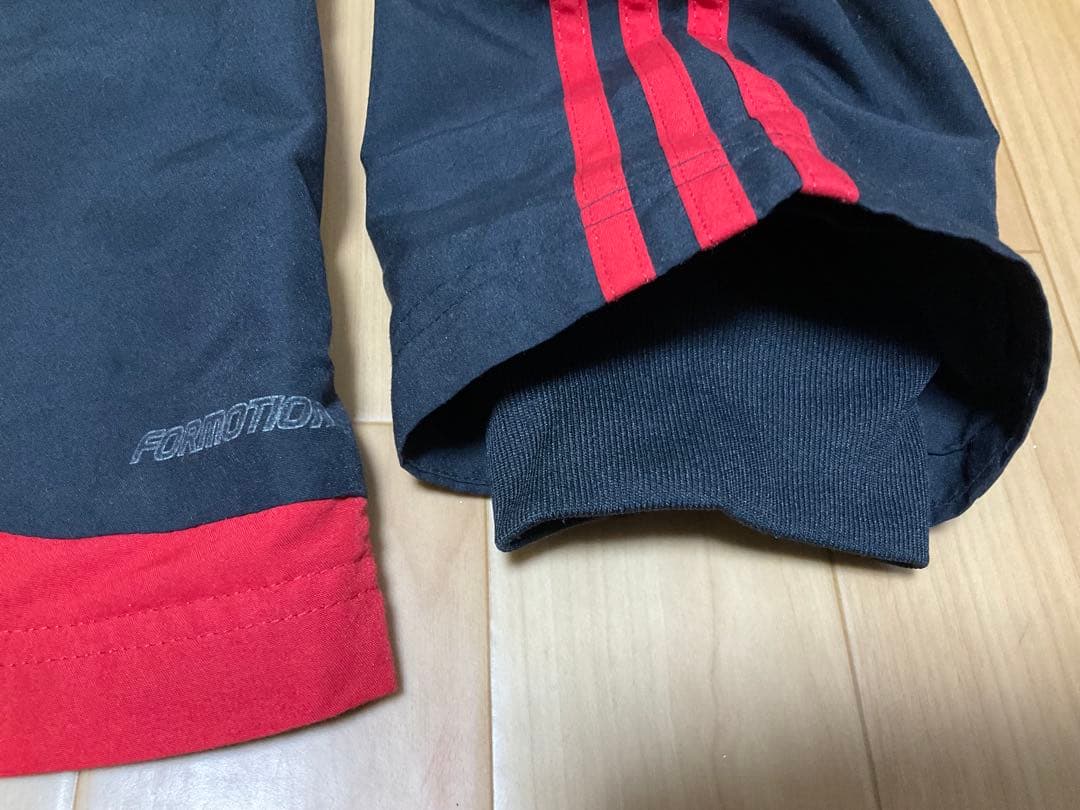 ACミラン adidas ジャージ上下(黒・赤)サイズL