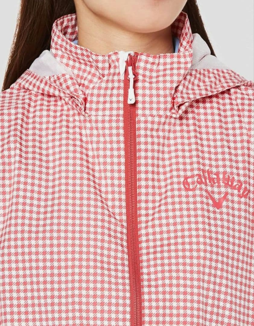 Callaway ギンガムチェック レインウェア、レインフットカバー、収納袋付き