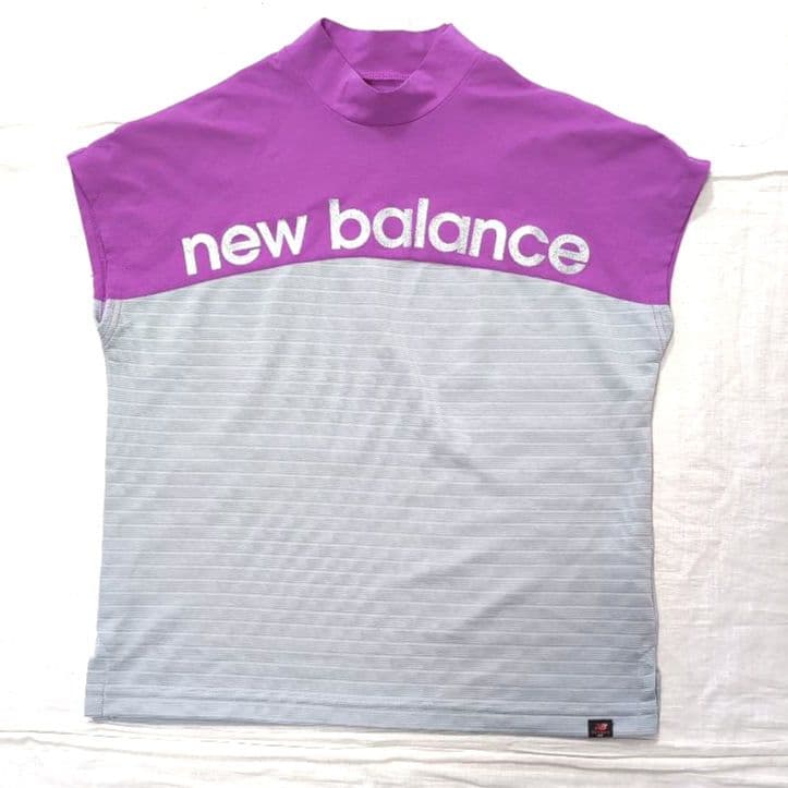 美品　new balance ゴルフウェアセット 紫×グレー　サイズ1