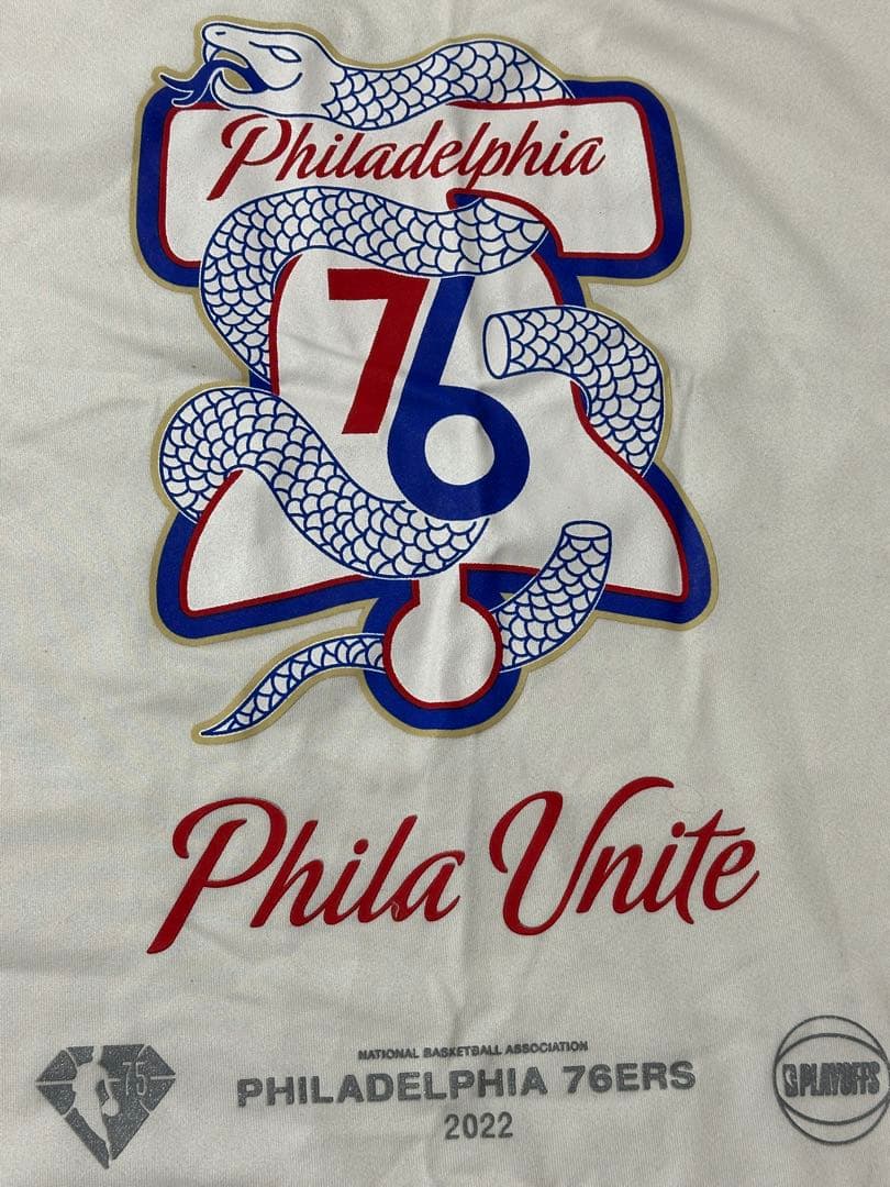 ナイキ76ersシクサーズ 選手支給品UsedプラクティスTシャツLサイズ