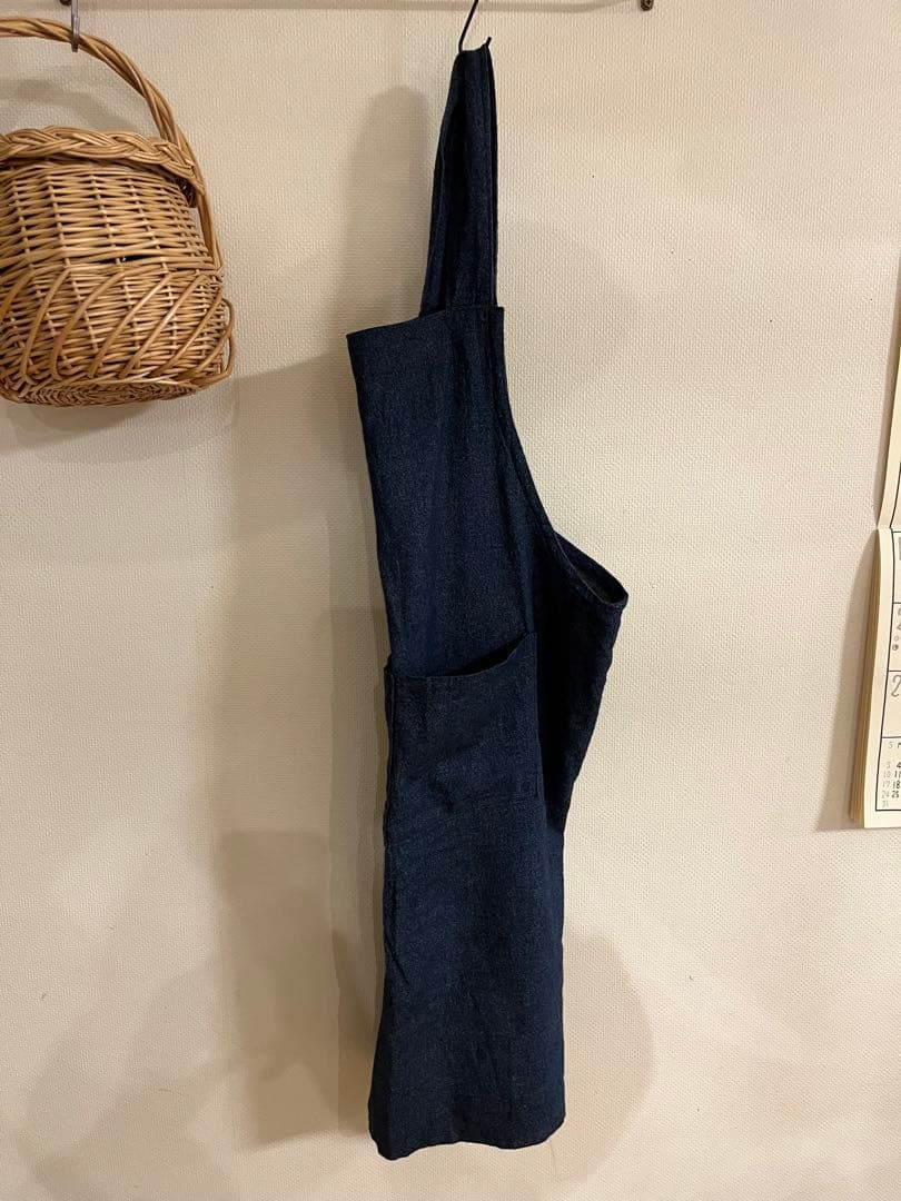 リネン　ハンドメイド　お好きなカラーで　エプロン