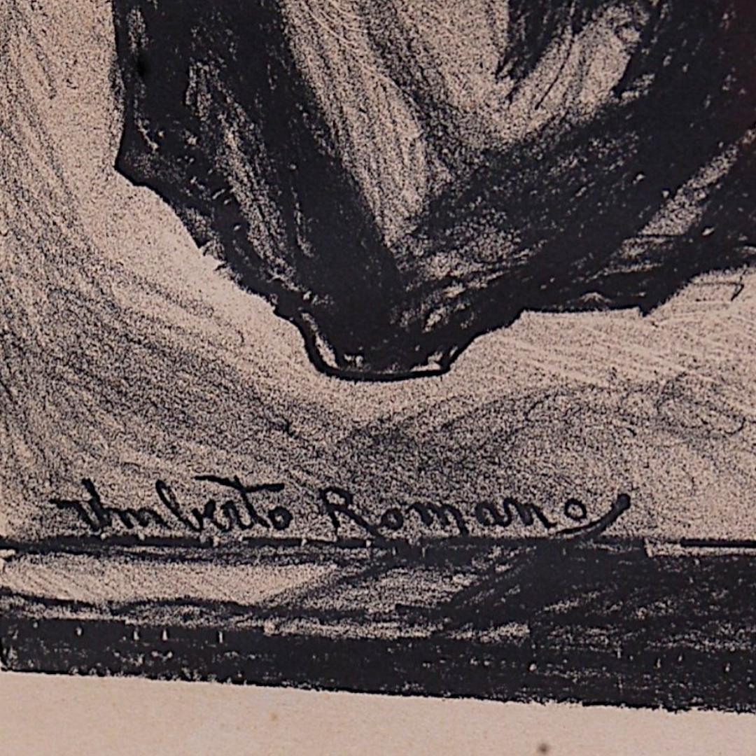 K3259 1970s Umberto Romano サイン入 リトグラフアート