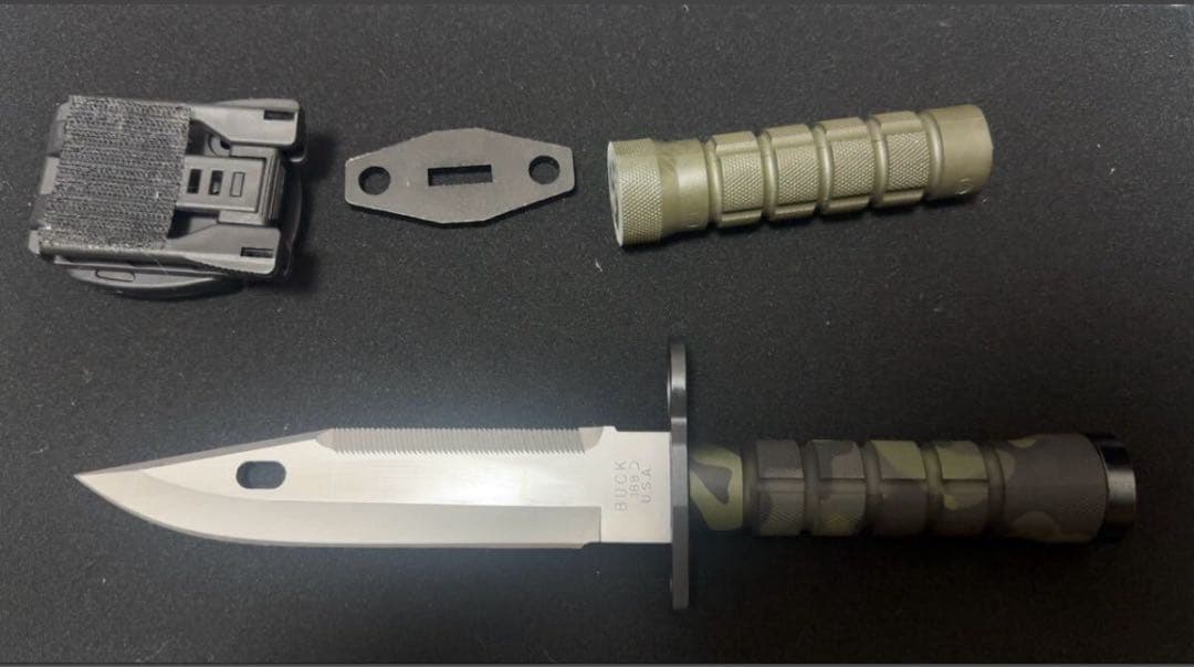 実物　BUCK188 セラコートカスタムナイフ m9 フロビス　サバイバルナイフ