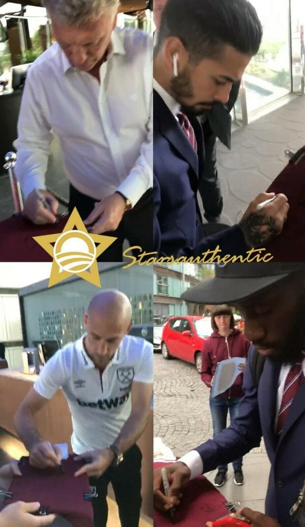 ウェストハム・ユナイテッドFC チーム直筆サイン入りユニフォーム サッカー