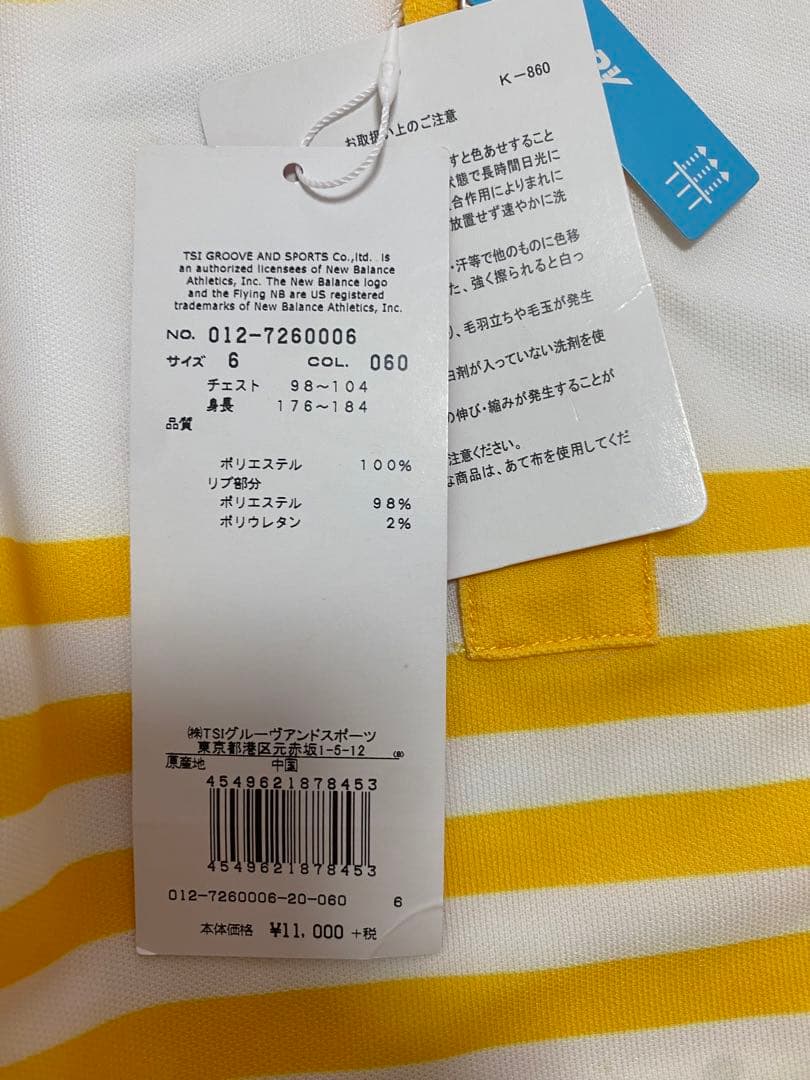 未使用品 NBG ニューバランスゴルフ ポロシャツ 男性用 6サイズ