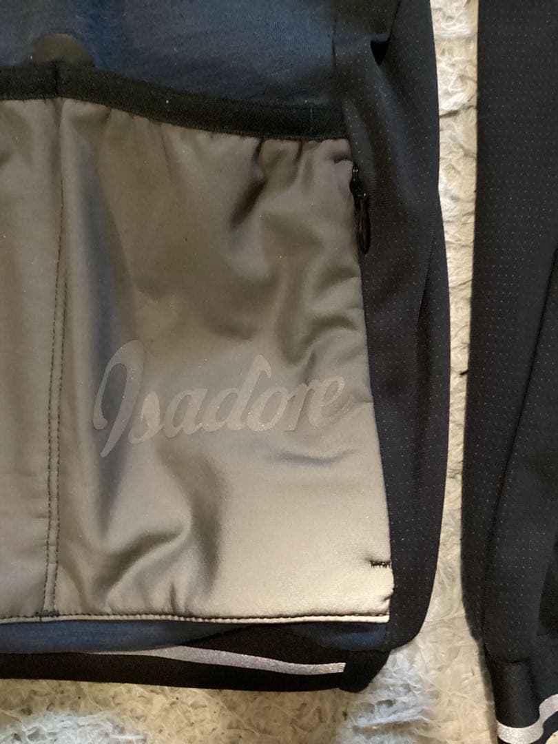 Isadore ダークブルー サイクルロングスリーブジャージS