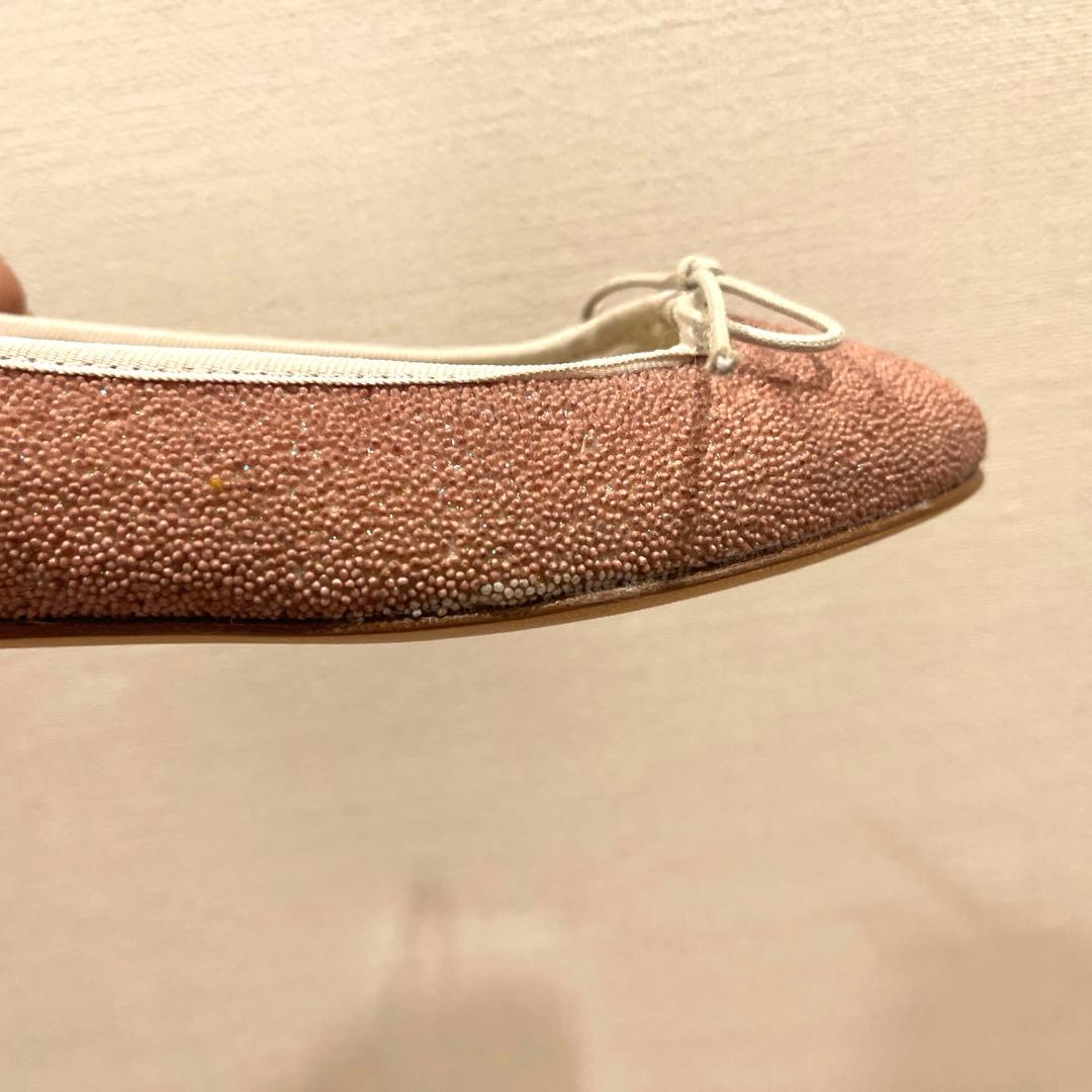 美品ANNIEL イタリア製　グリッター ラメ バレーシューズ36 23cm