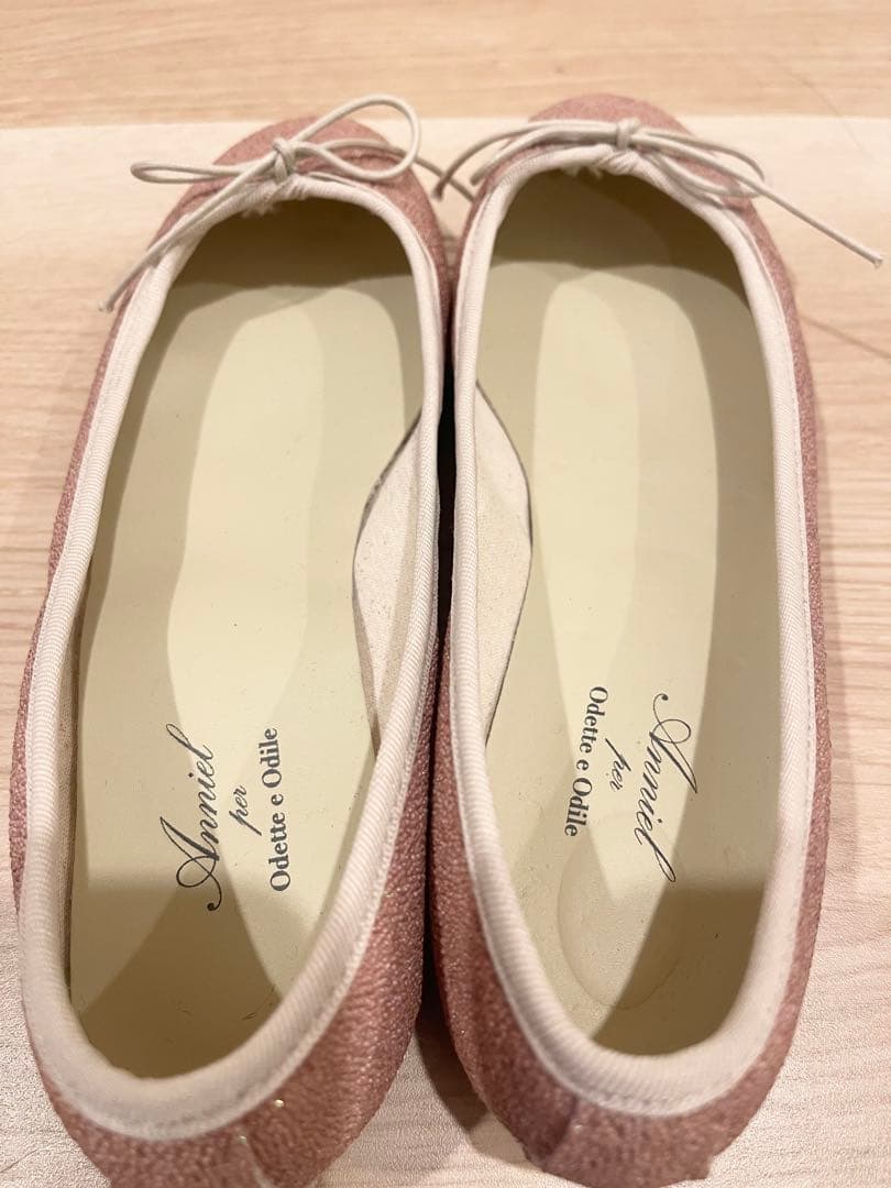 美品ANNIEL イタリア製　グリッター ラメ バレーシューズ36 23cm